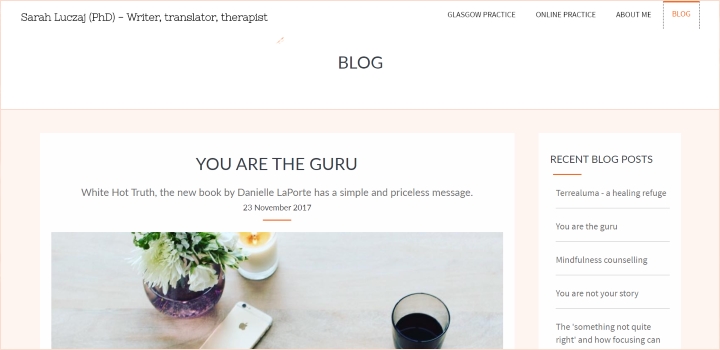Therapy website and blog