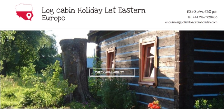 Polish Log Cabin Holiday Let website