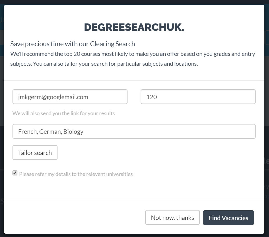 degree search open data